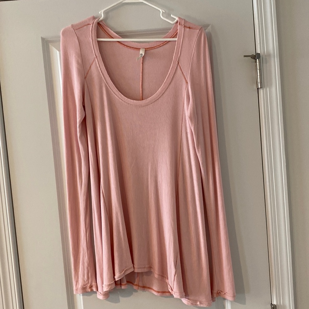 Free People pink t-shirt dress